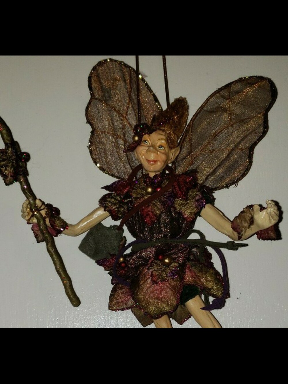 Woodland Fairy Elf With Staff - Picture 4 of 10